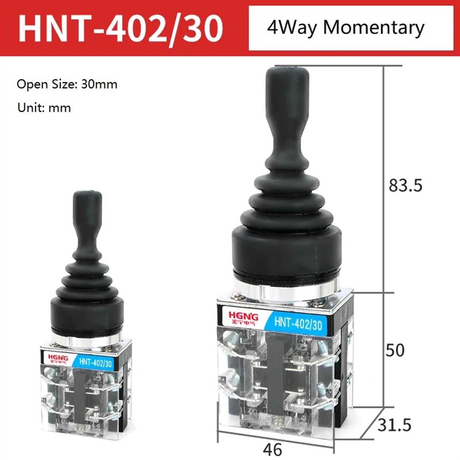 Interruptores de palanca Monolever de 22mm y 30mm, interruptores basculantes cruzados momentáneos de reinicio de bloqueo automático de posición de 2 y 4 vías(2Way Self Locking-22)