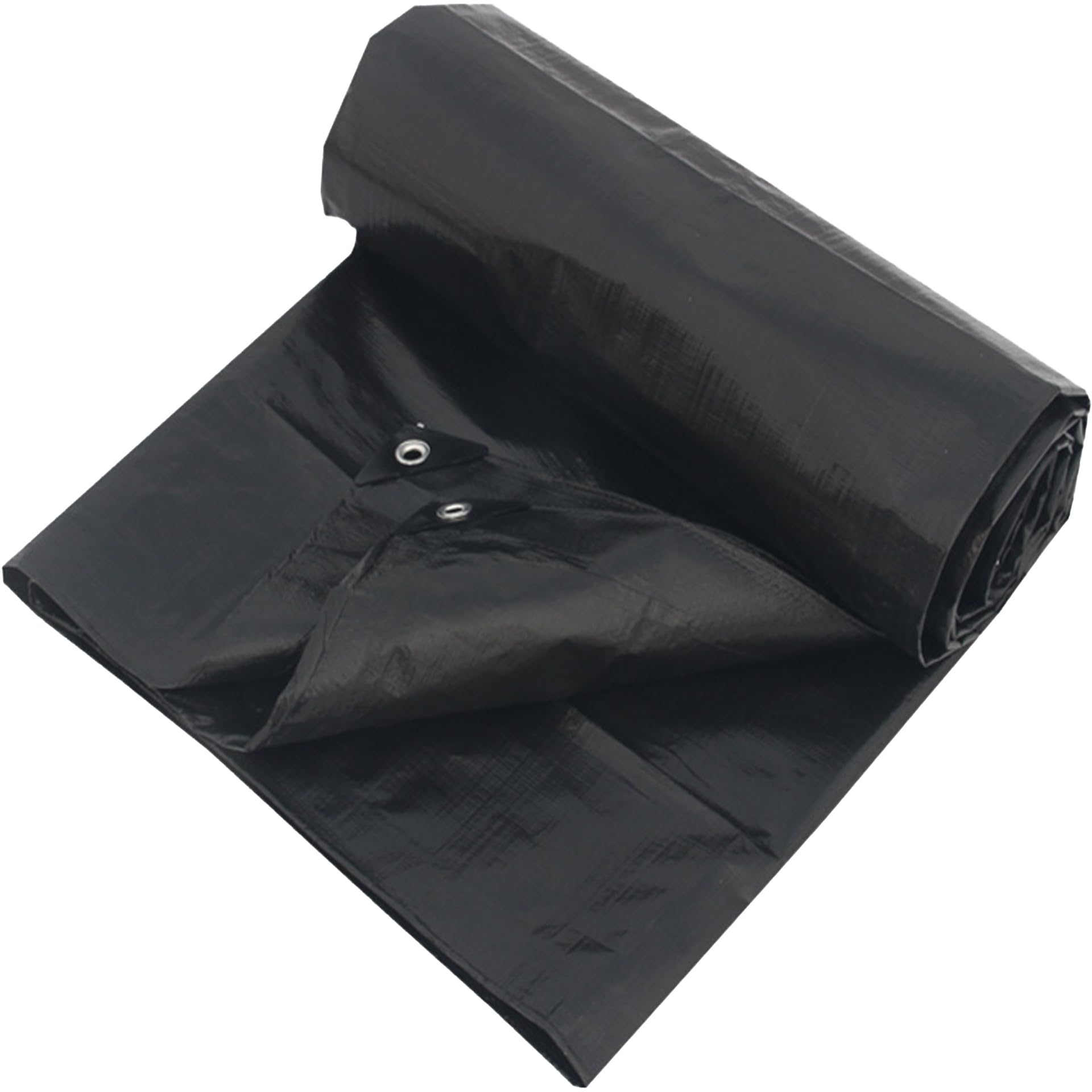 Telone Occhiellato Impermeabile 240 x 660 cm Telo Telone Occhiellato 160 G M², Antipioggia Antistrappo Grandi Dimensioni Multiuso per Camion, Piscina, Nero