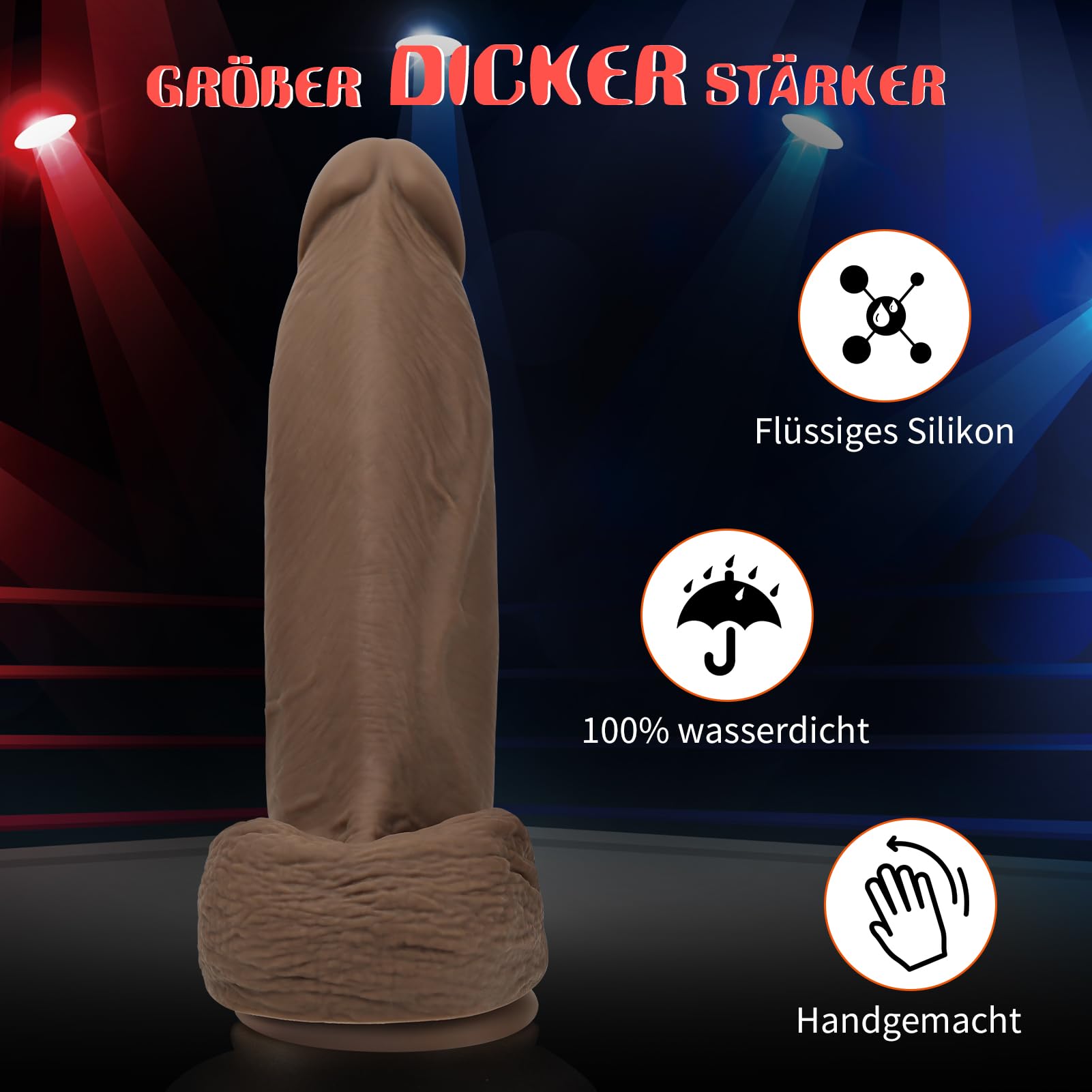 HIVEFUN Gode pour Femme Godes Réalistes, Gode XXL Sex Toy pour Femme Gode Anal 25,4 cm avec Ventouse, Godes pour Homme Grand Jouet Sexuel Jouets Sexuels érotiques en Silicone pour Couples Extrêmes