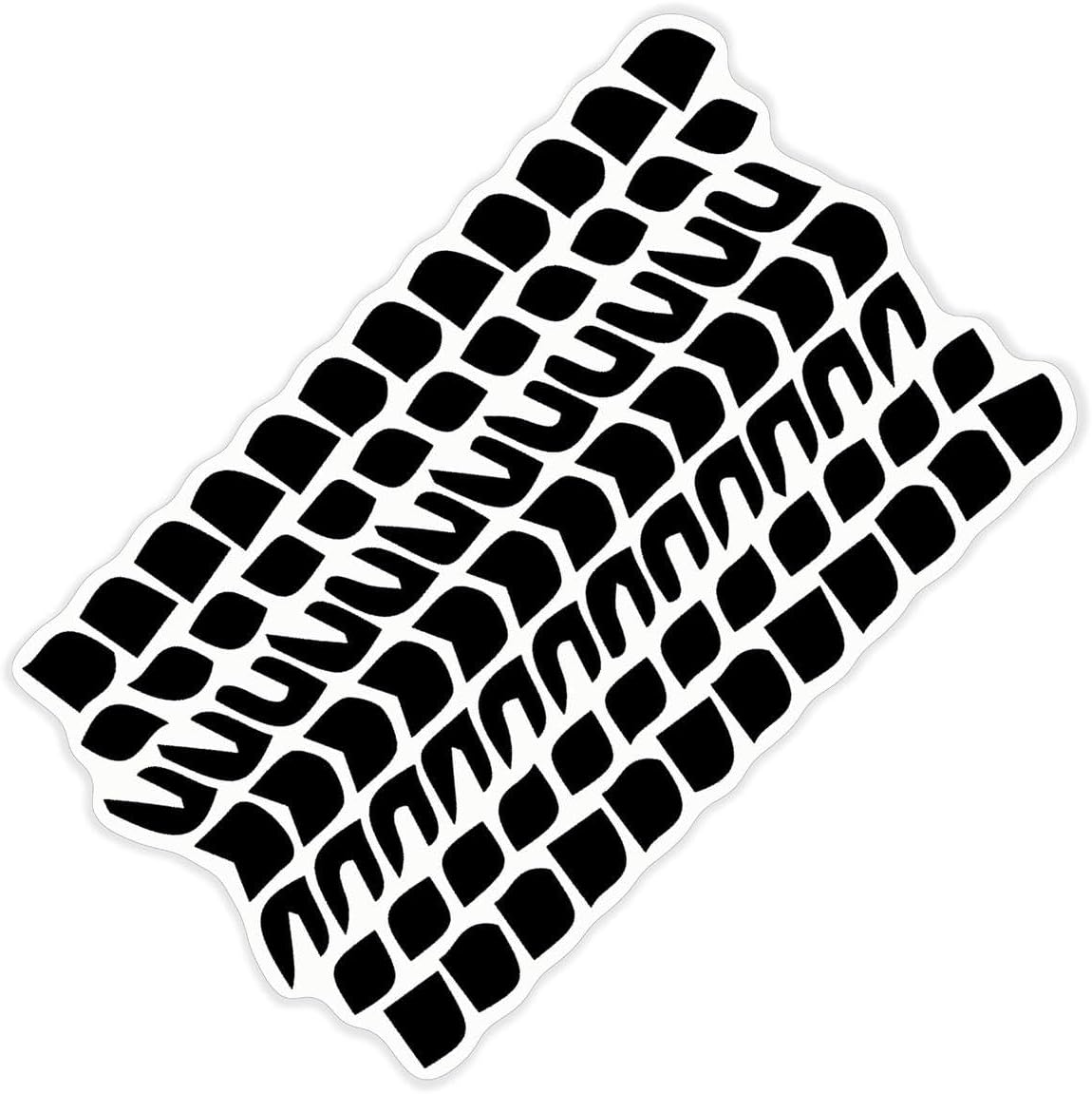 Azeeda 'Tyre Tread' White Premium Vinyl Decal Sticker – Waterproof, Durable & Easy to Apply - Ideal for Car Bumpers, Windows, Bins and More (DW00046816)