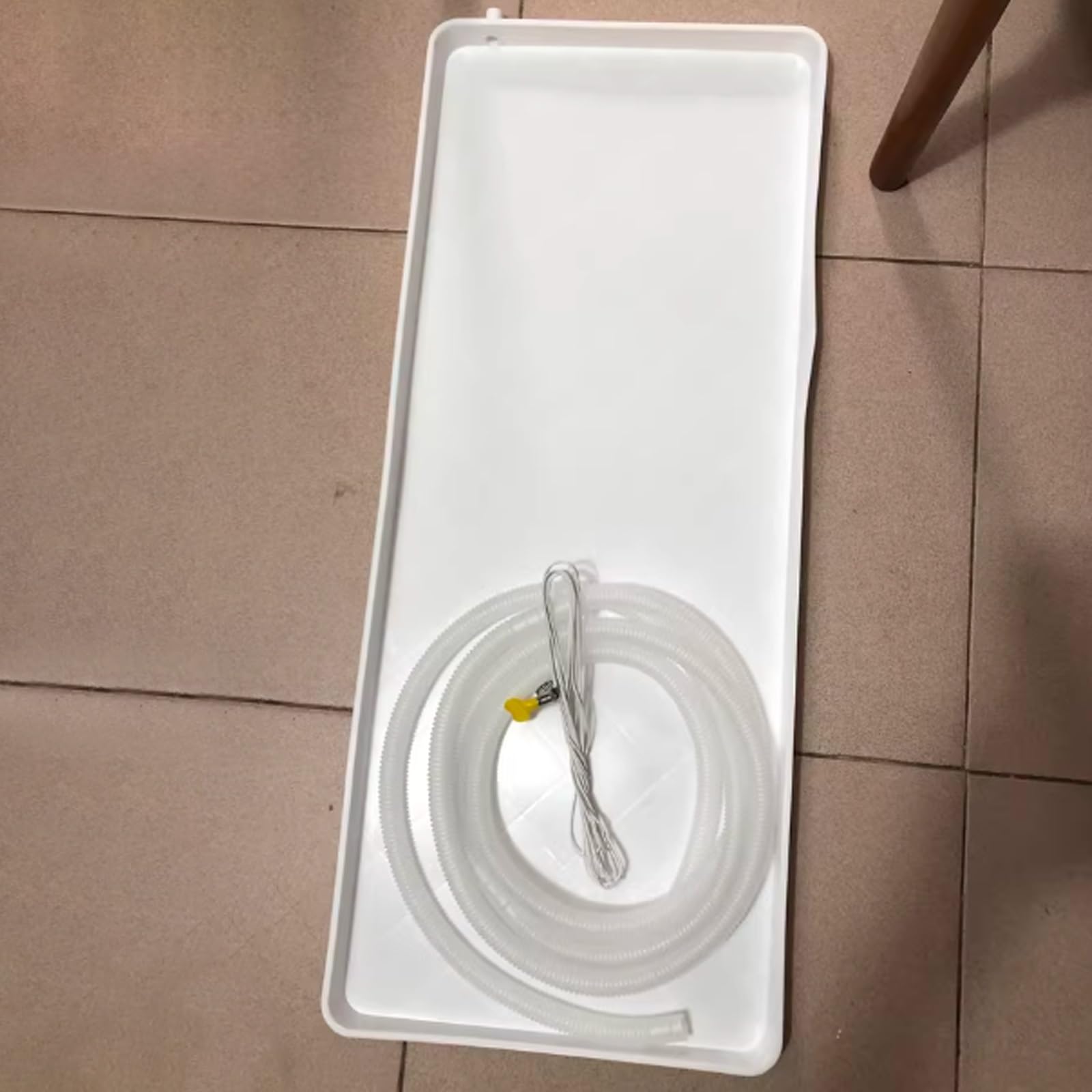 Vaschetta con Tubo Raccogli Condensa Climatizzatore, Vaschetta di Raccolta della Condensa in Plastica, unità Interna/Esterna per Condizionatore D'ari(1-2P-200cm Hose)