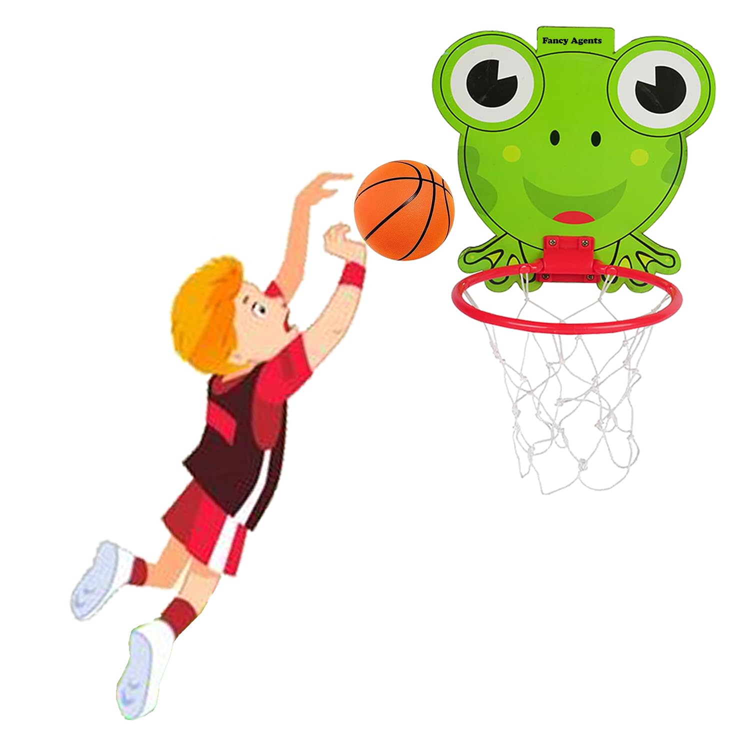 Fancy Agents Basket Ball for Kids for Boys and Girls| Toy Basketball| Basketball Portable Set with Hanging Board, Ring Net for Indoor and Outdoor Games| Birthday & Return Gift Set Standard (B0D6LVKHDT) Amazon Price History, Amazon Price Tracker
