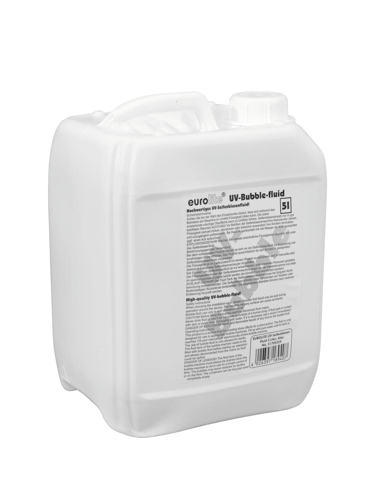 Fluido UV para burbujas 5l, azul 1l=4,70 EUR