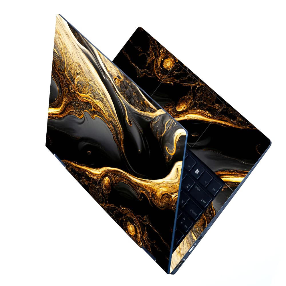 UV Printed Coated Full Body Laptop Skin/Sticker/CoverPoster Compatible for 15.6 inches Laptop No Residue, Bubble Free - UV_Golden Black Sea View (B0BX9CLMRG) Amazon Price History, Amazon Price Tracker