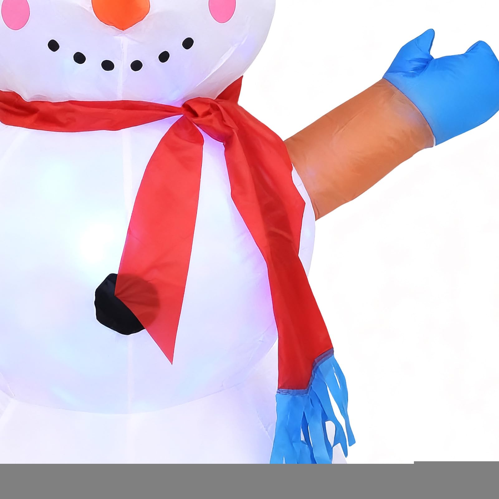 Bonhomme de Neige Gonflable de Noël - 120 cm avec lumière LED | décoration de Noël Gonflable pour extérieur, pour Jardin, Parc, Cour, Porche, Balcon, fête, Rassemblement Familial