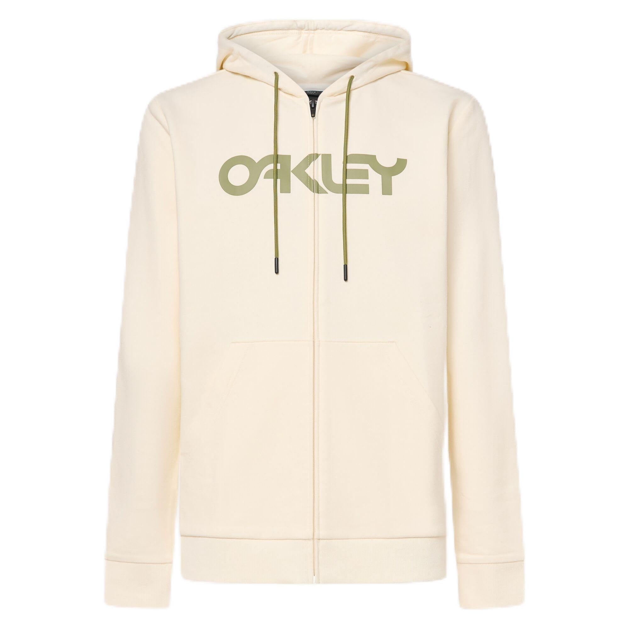 Oakley Men's White Man Teddy Full Zip Hoddie, Medium