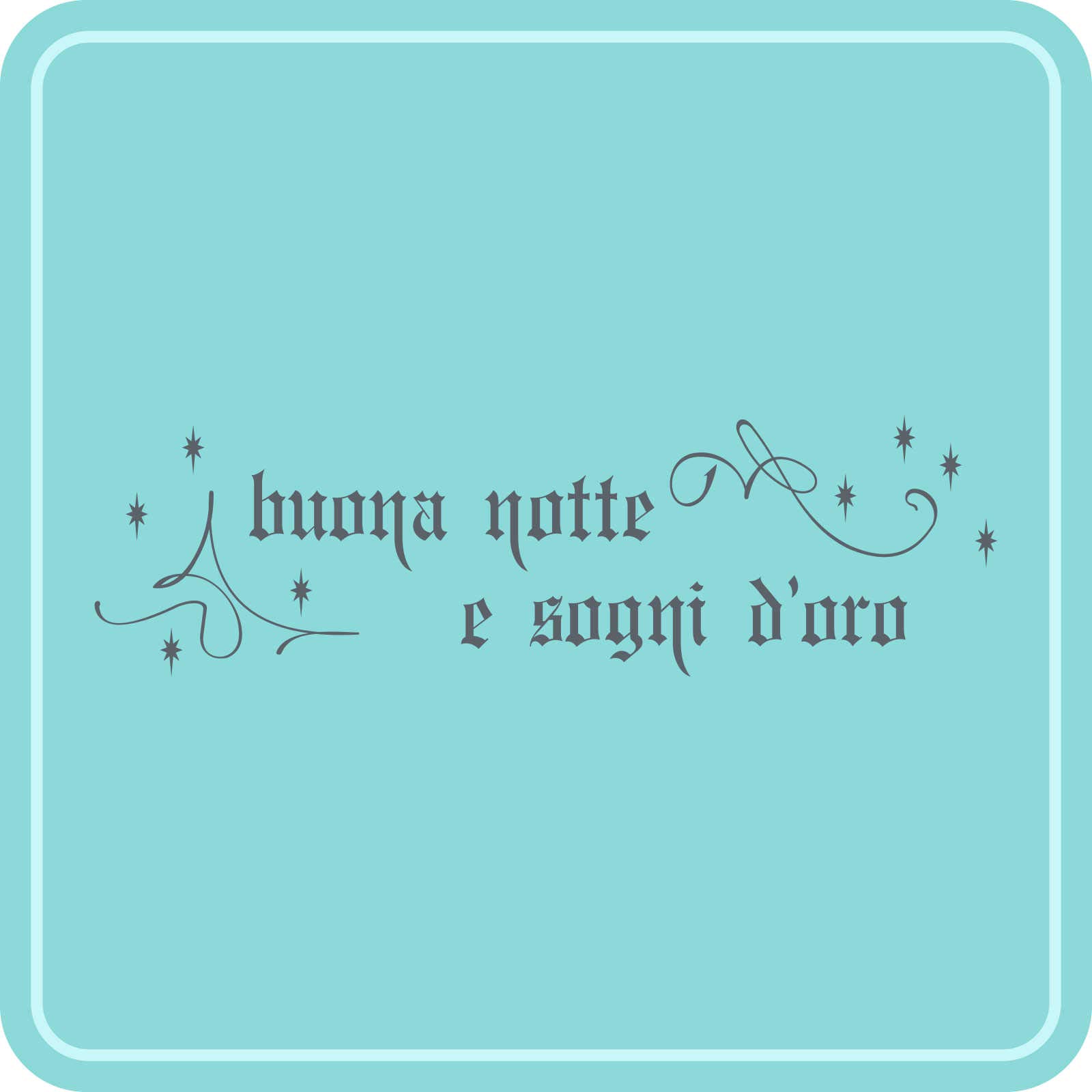 INDIGOS UG - Decalcomanie da muro - adesivi da parete - Murale - Buona Notte - 180 cm x 54 cm antracite - Decorazione per soggiorno, camera dei bambini, ufficio, scuola