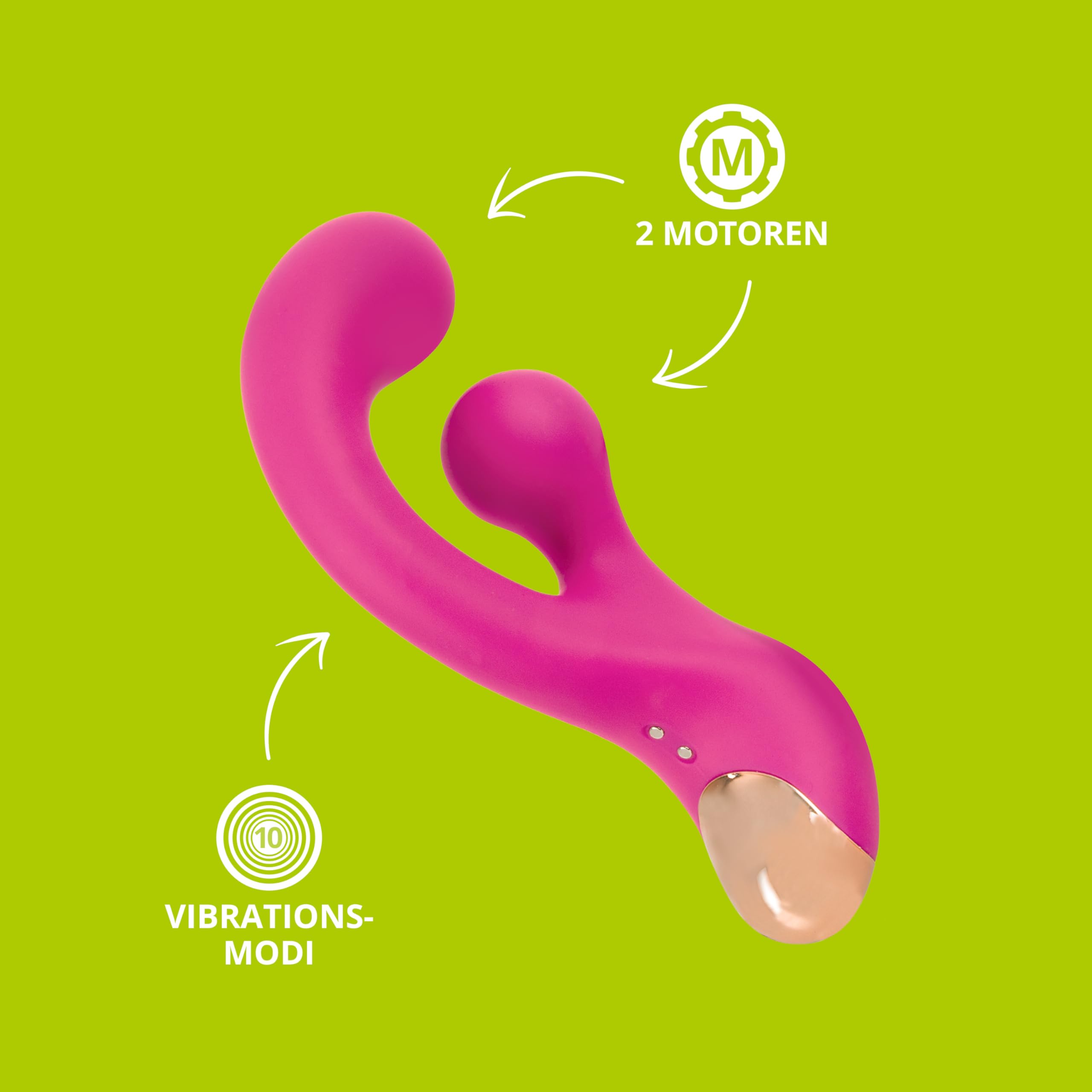 Beau Coeur G-Spot Vibratore Coniglio con Rotazione - Vibratore Clitorideo per donne, 2 motori silenziosi, 20 modalità, impermeabile, ricaricabile tramite USB, silicone, giocattolo erotico, rosa, 18 cm