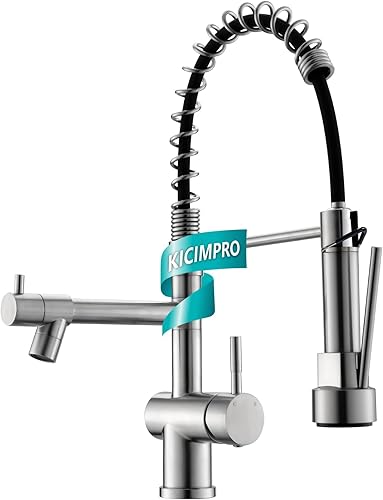 Miniatura 10 de Kicimpro - Grifo para filtro de agua potable, para la mayoría de sistemas de filtración de agua y ósmosis inversa, grifo de acero inoxidable SUS304