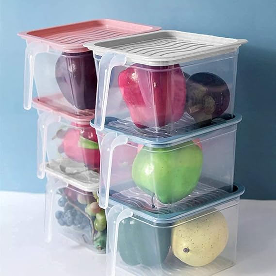 ViberDeal Kitchen Fridge Storage Container & Jar Set With Handle