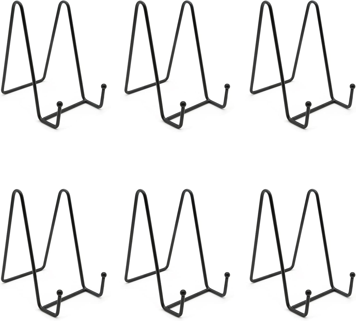 BokWin 6PCS 4.5 Inch Plate Holder Display Stand Iron