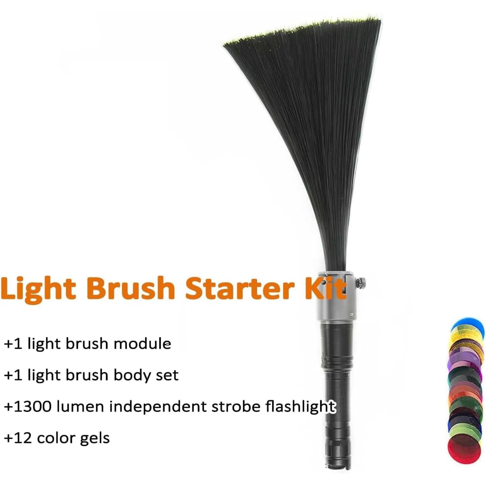 Penna per fotografia di pittura leggera, pennello a LED per riprese a lunga esposizione, strumento creativo per studio fotografico con alta luminosità e filtri colorati