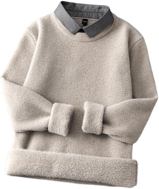 [derifu] カーディガン 快適で柔らかい 暖かくして 裾 ノンピリング ク・ツーピース・シャツ・カラー・ニット の袖口 肌に優