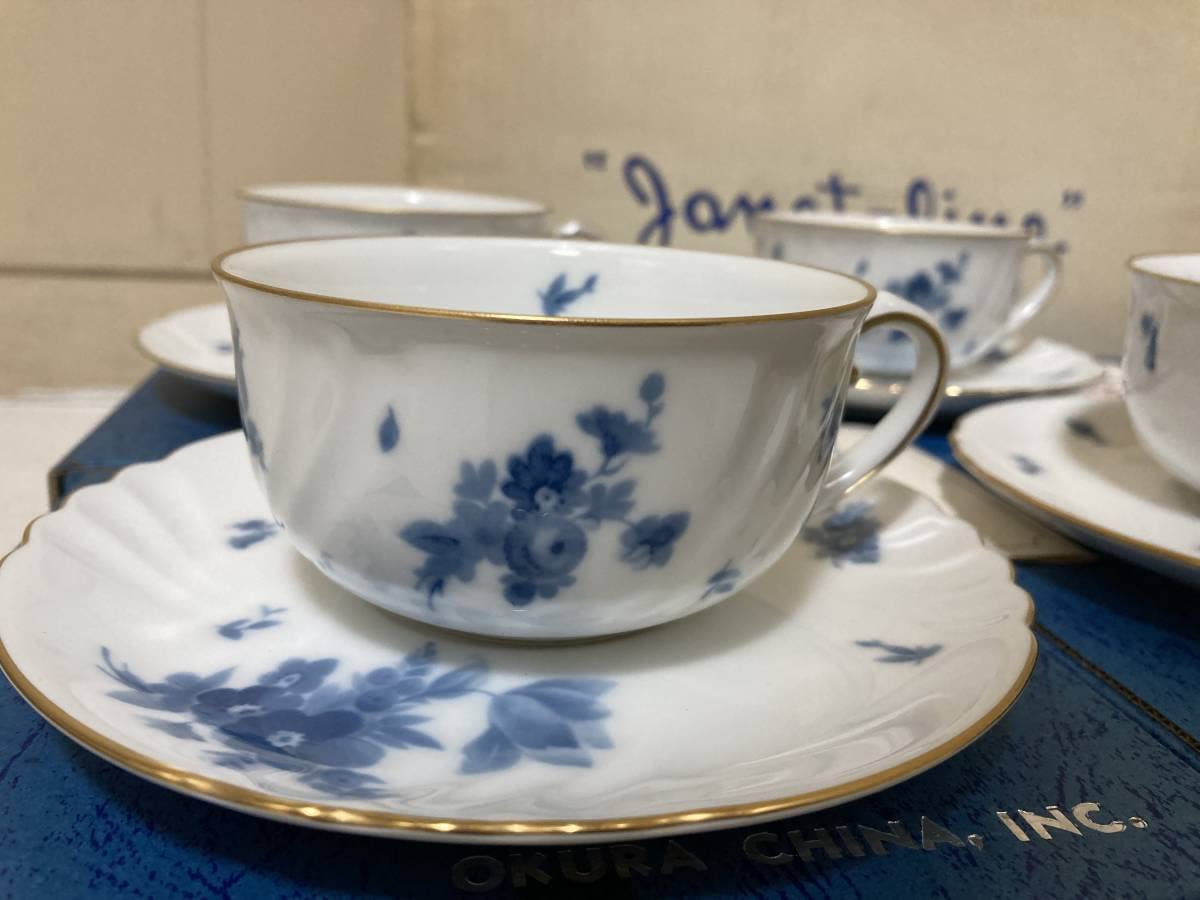 Amazon | OKURA CHINA,INC. 大倉陶園 janet-line カップ＆ソーサー 6客  