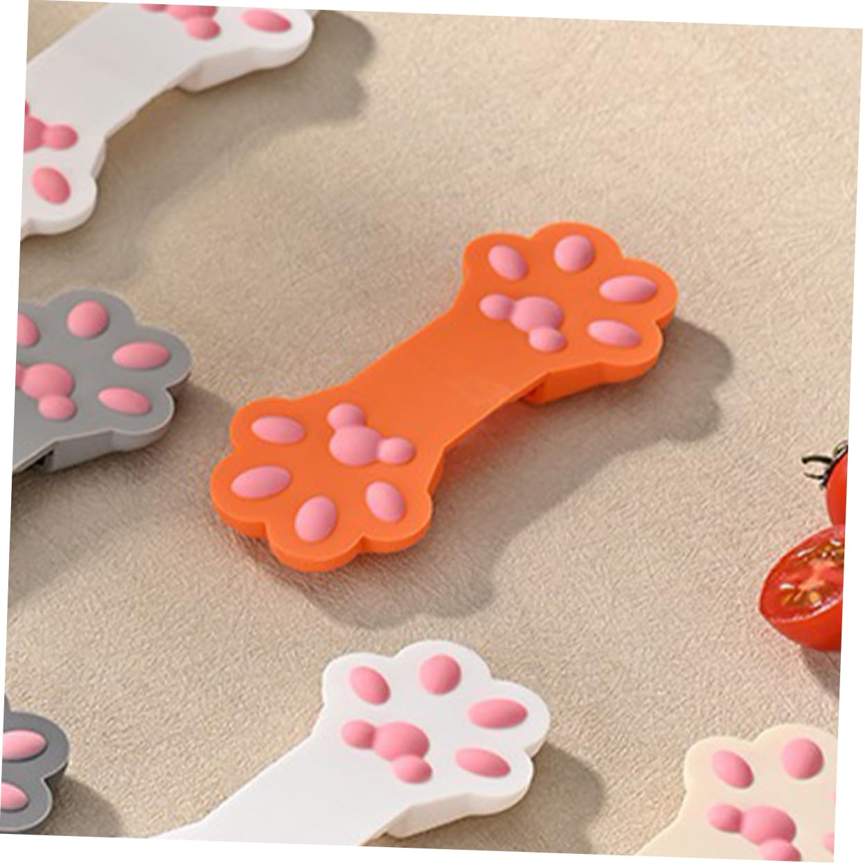 Amosfun 10pièces Clips Alimentaires Silicone Forme De Patte De Chat Pince De Scellage Réutilisable pour De Snacks Et Aliments pour Conserver Fraîcheurs