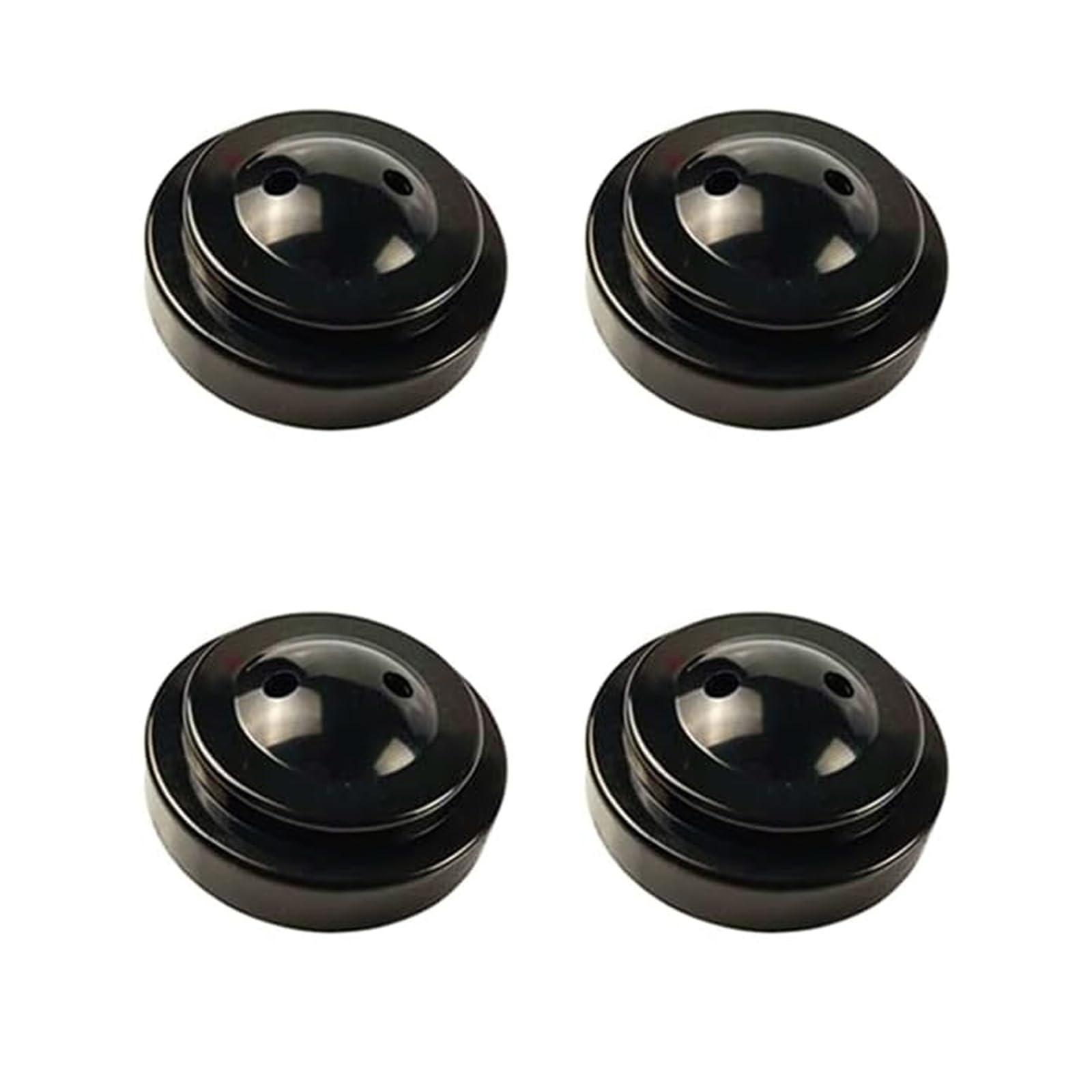Lot de 4 supports de drapeau de bureau noirs en plastique 2 trous base ronde