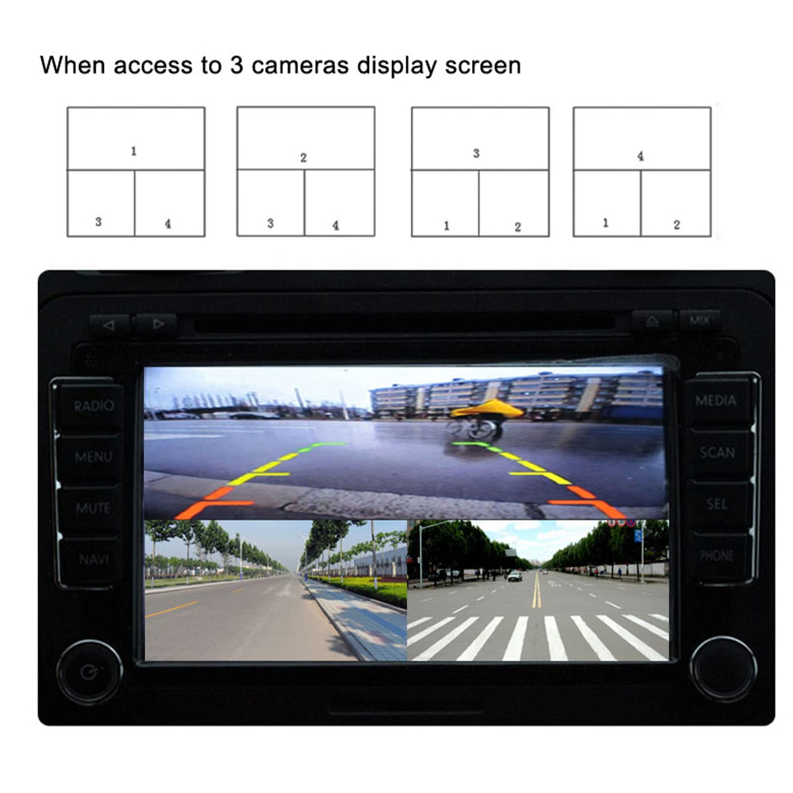 Répartiteur Vidéo Numérique Mobile Mini Répartiteur Vidéo 4 Canaux 720P Accessoires électroniques Automobiles Pour Bus Camions-citernes Bateaux Yachts