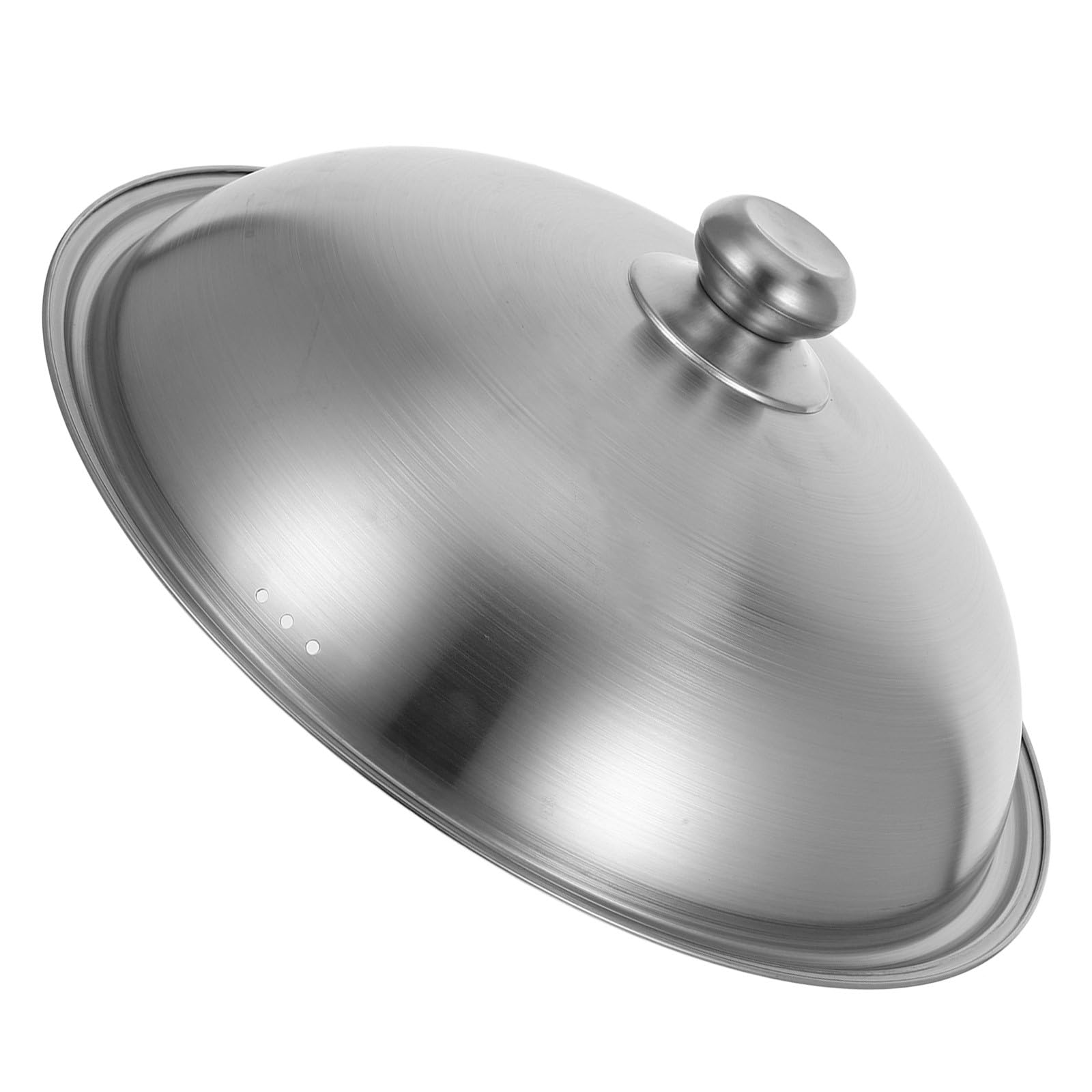 Toyvian 34cm Stainless Steel Pot Lid Round Pan Cover with Anti-Scald Handle Metal Lid for Pans and Pots Suitable for Wok Stockpot and Steamer Kitchen Supply for Home Cooking