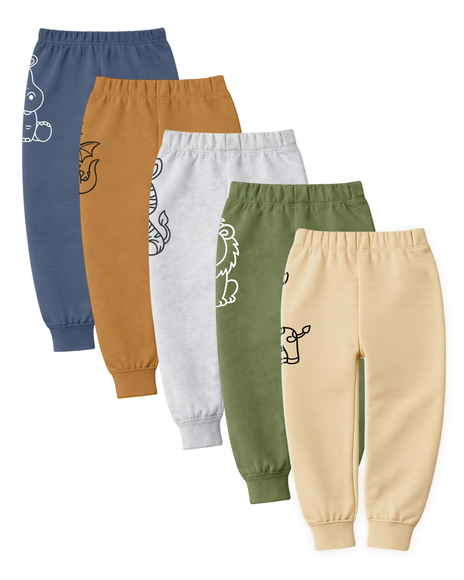 Kuchipoo Regular Fit Baby Boys Pyjamas - Pack of 5 (Multicolor, 2-3 Years, PAJ-210)