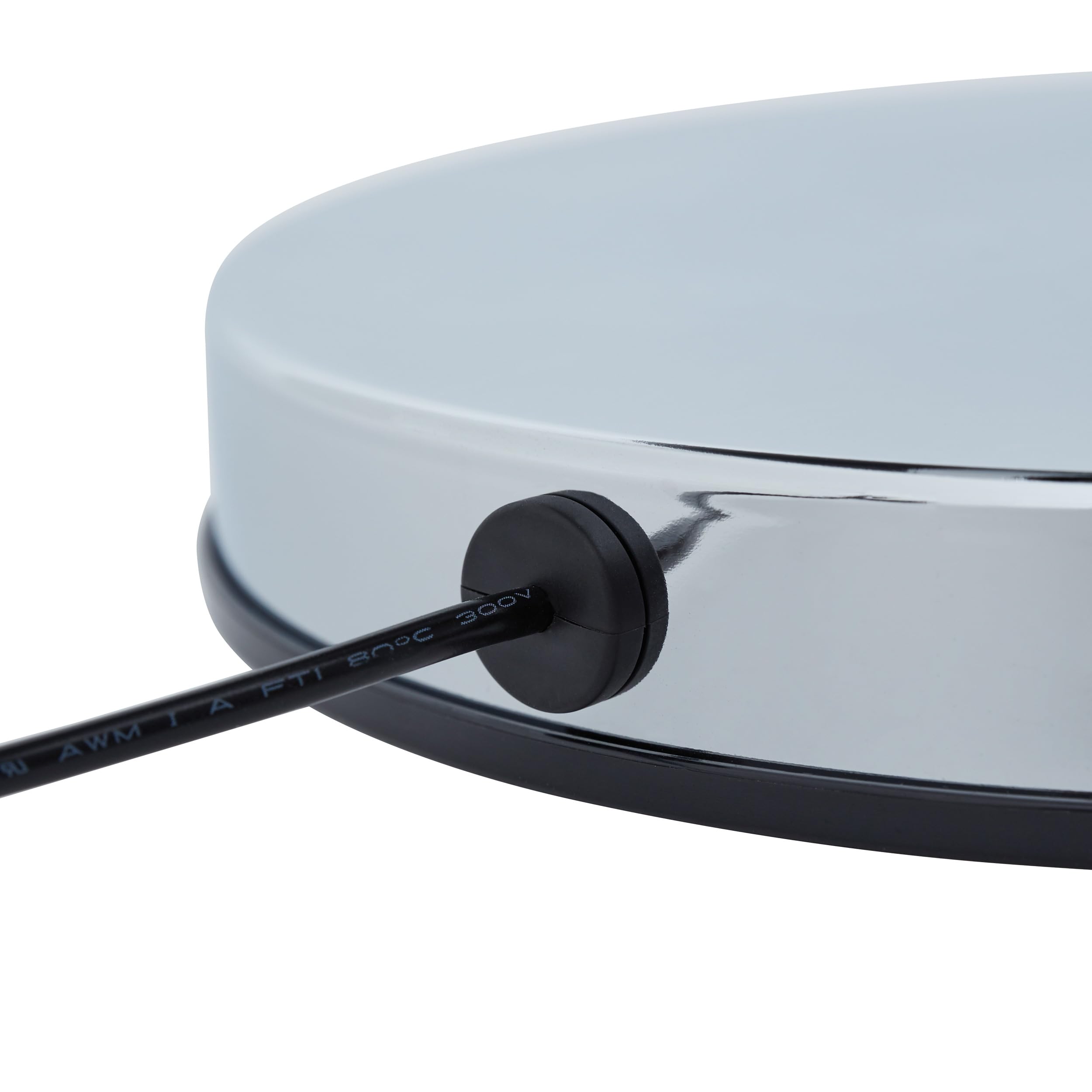 Globus mit 25 cm Durchmesser – TERRA LIGHT – integrierte Beleuchtung mit hell beleuchteten Metropolen – topografische Karte – verchromter Metallfuß – dunkelblau, grün – TROIKA Original