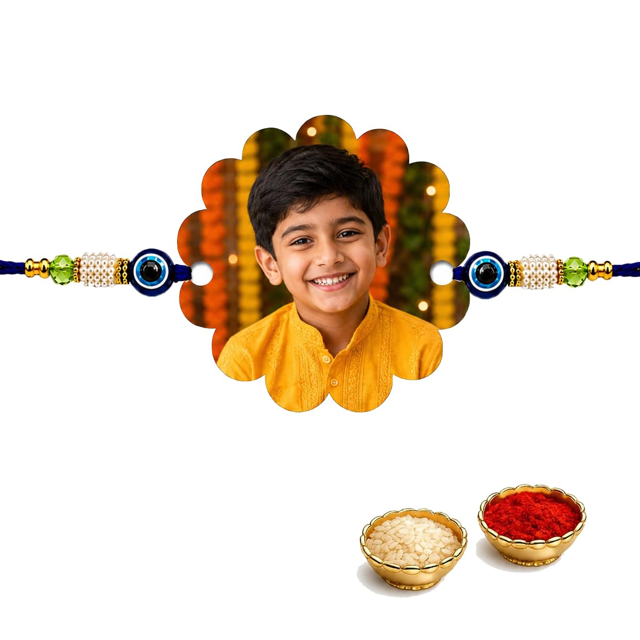 Customized Photo Rakhi for Brother with Roli Chawal | Personalized Acrylic Rakhi with Adjustable Thread | Raksha Bandhan Gift for Bhai, Kids & Boys-image-42