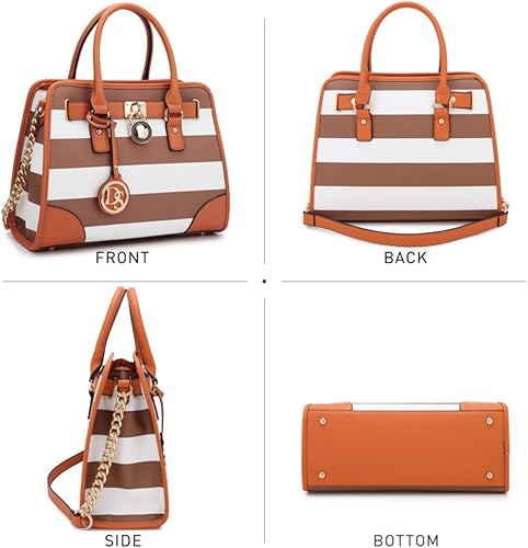 Miniatura 3 de Dasein - Bolso de mano para mujer, con asa superior, bolsa de hombro, bolsa de trabajo, 2 unidades.