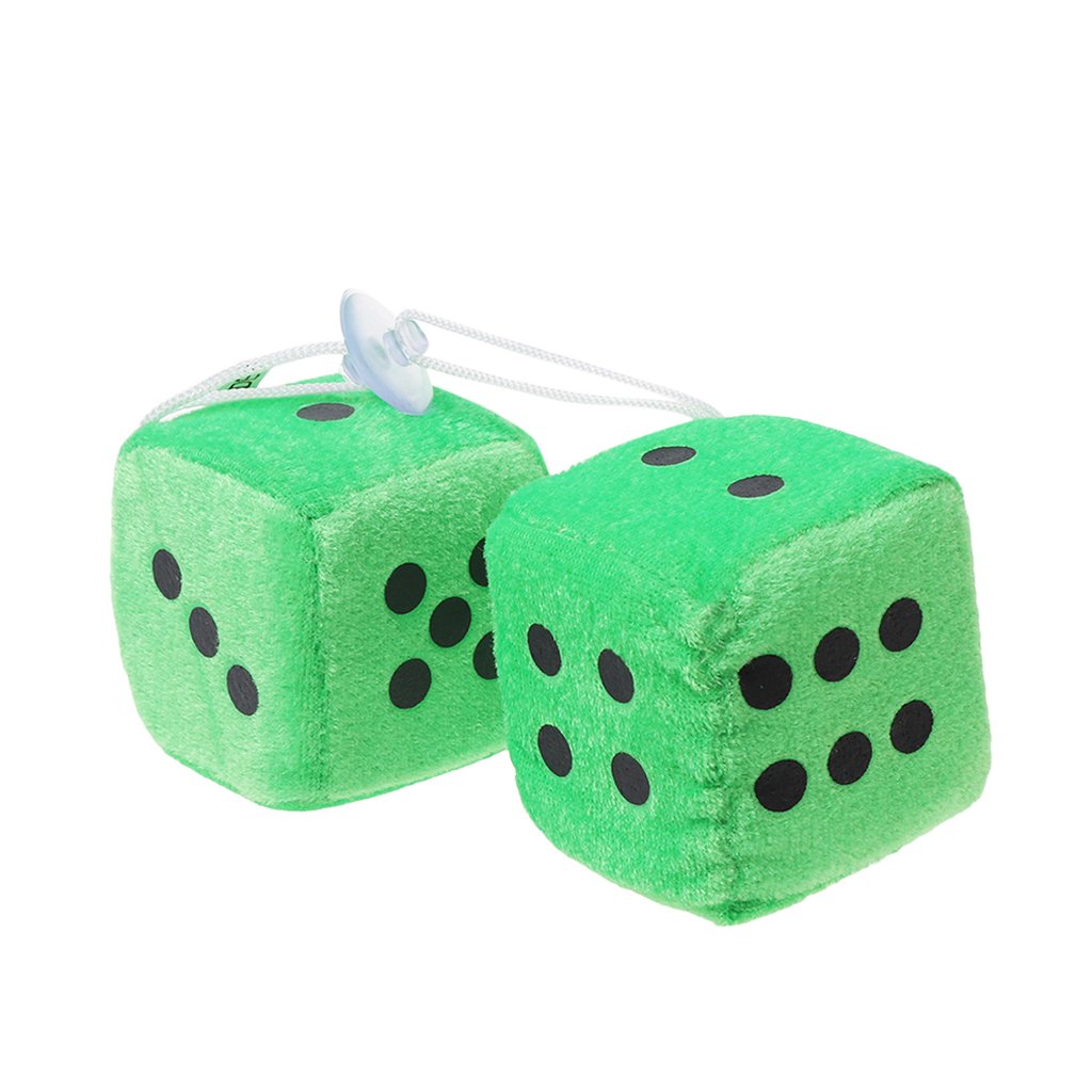 1 Pair Fuzzy Dice Dots Rear View Hanger Decoration Car Styling Accessorie Car Hanging Ornament