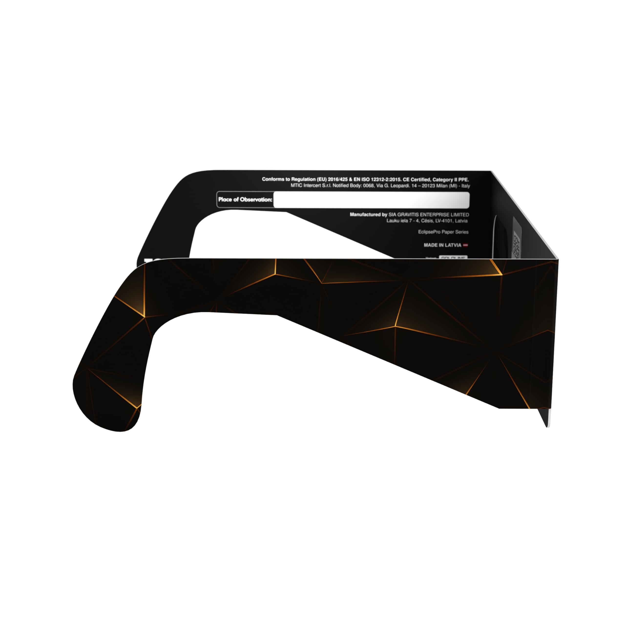 Absolute Eclipse Lunettes Eclipse Solaire 2026 pour Voir l'Éclipse - ISO 12312-2 CE Certifiées Homologuées - Lot de 100 Écoles - Design Goldline - Adultes Enfants - Fabricant Européen Reconnu AAS