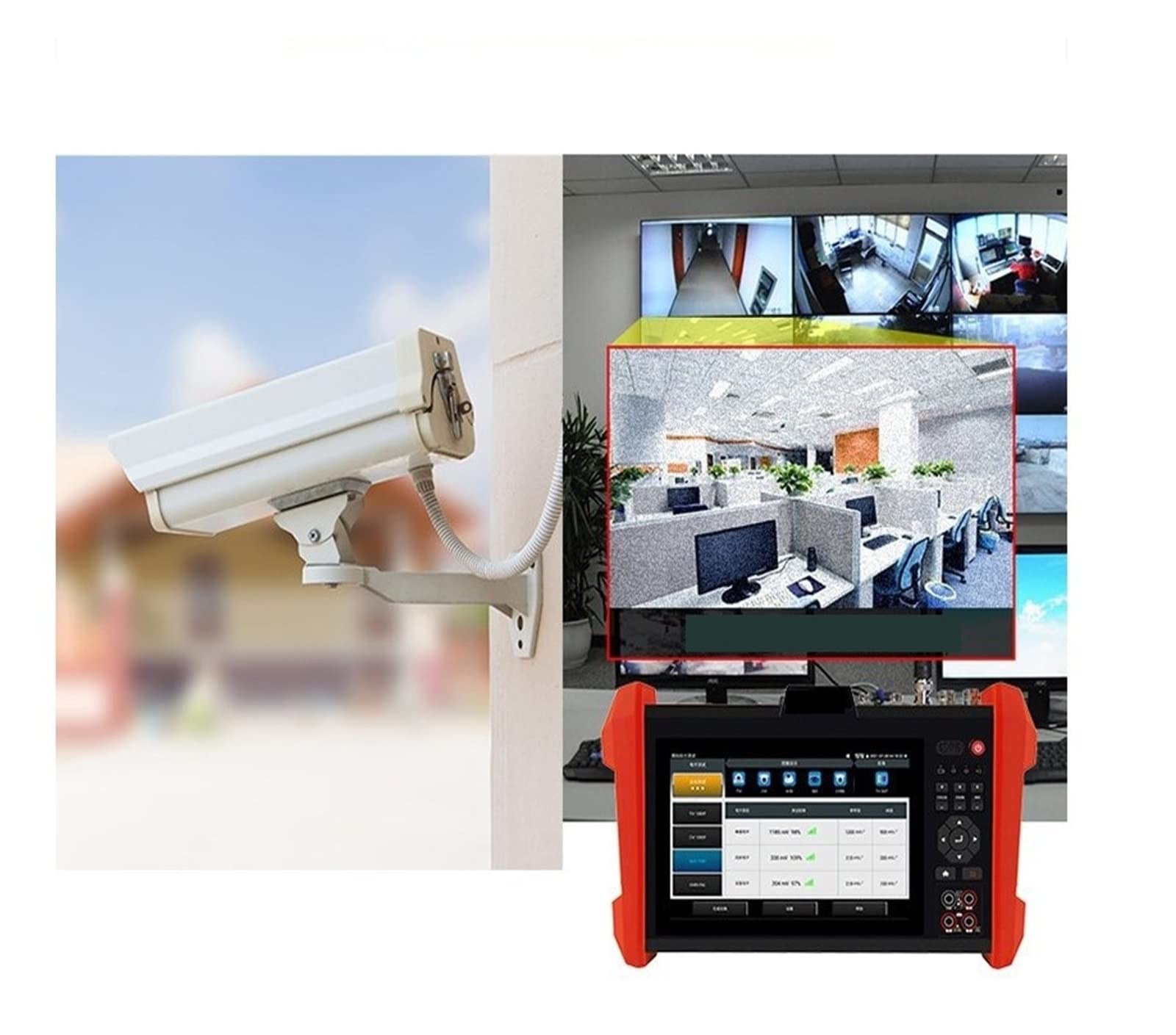 Tester monitoringu wideo 7-calowy tester CCTV z ekranem dotykowym, koncentryczny analogowy tester monitorów wideo AHD/TVI/CVI/CVBS, tester monitorowania sieci wideo 8K(K15-CLMOVTADHSEFG)