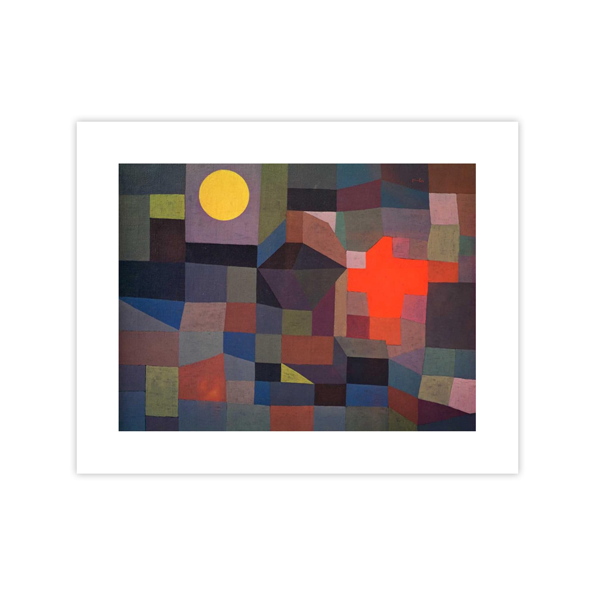 Affiche Paul Klee Fire at Full Moon 100x75 cm pour sublimer votre décoration de bureau