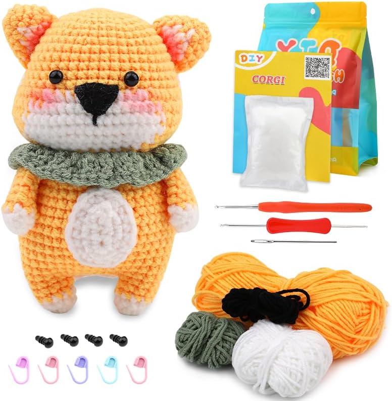 Miniatura 7 de MXCAZAOU Kit de ganchillo para principiantes, kit de ganchillo para adultos con tutoriales en video paso a paso y tutorial en papel, manualidades