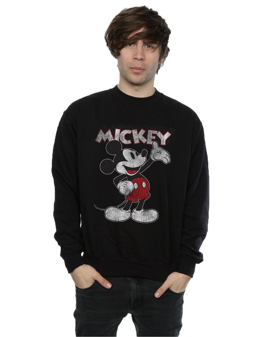 Disney Men's Mickey Mouse Presents Sweatshirt XXX-Large Black