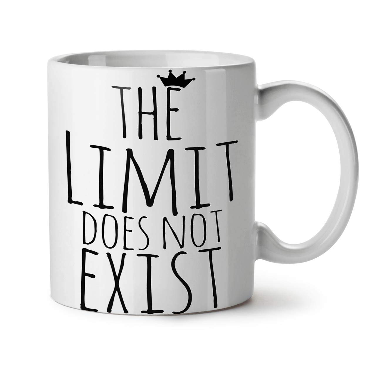 No Limit Exist Slogan Ceramic Mug, No Cup - Large, Easy-Grip Handle, Two Side Print, Ideal for Coffee & Tea Drinkers, Made by Wellcoda