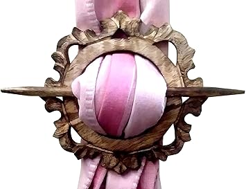 DruArts Handmade Wooden Curtain Holder Tie Back Crown Shape-Set of 2 (7 Inch)