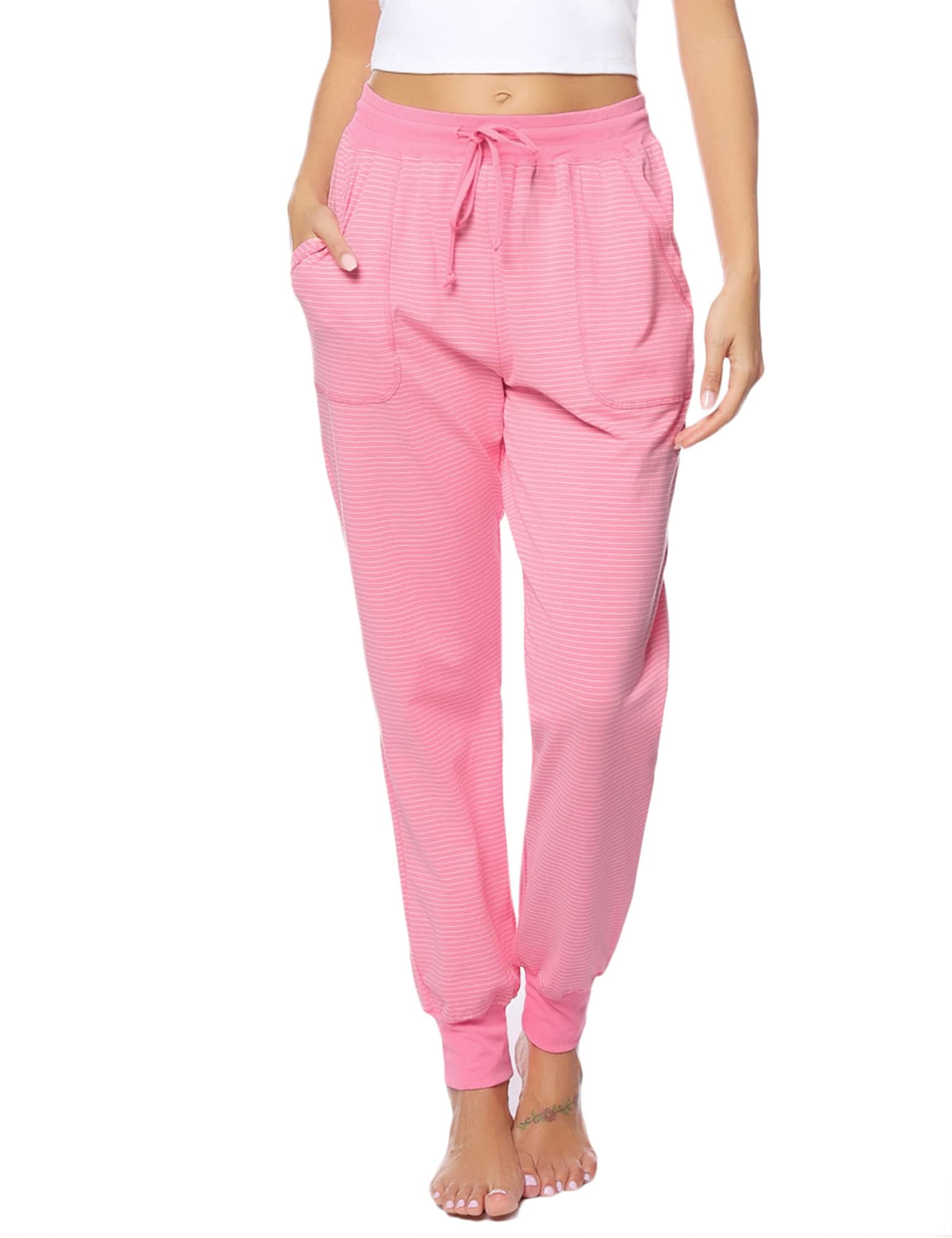 Pantalones Pijama Mujer Largos Algodón Pantalones Pijama Mujer para Dormir Pantalones Casual