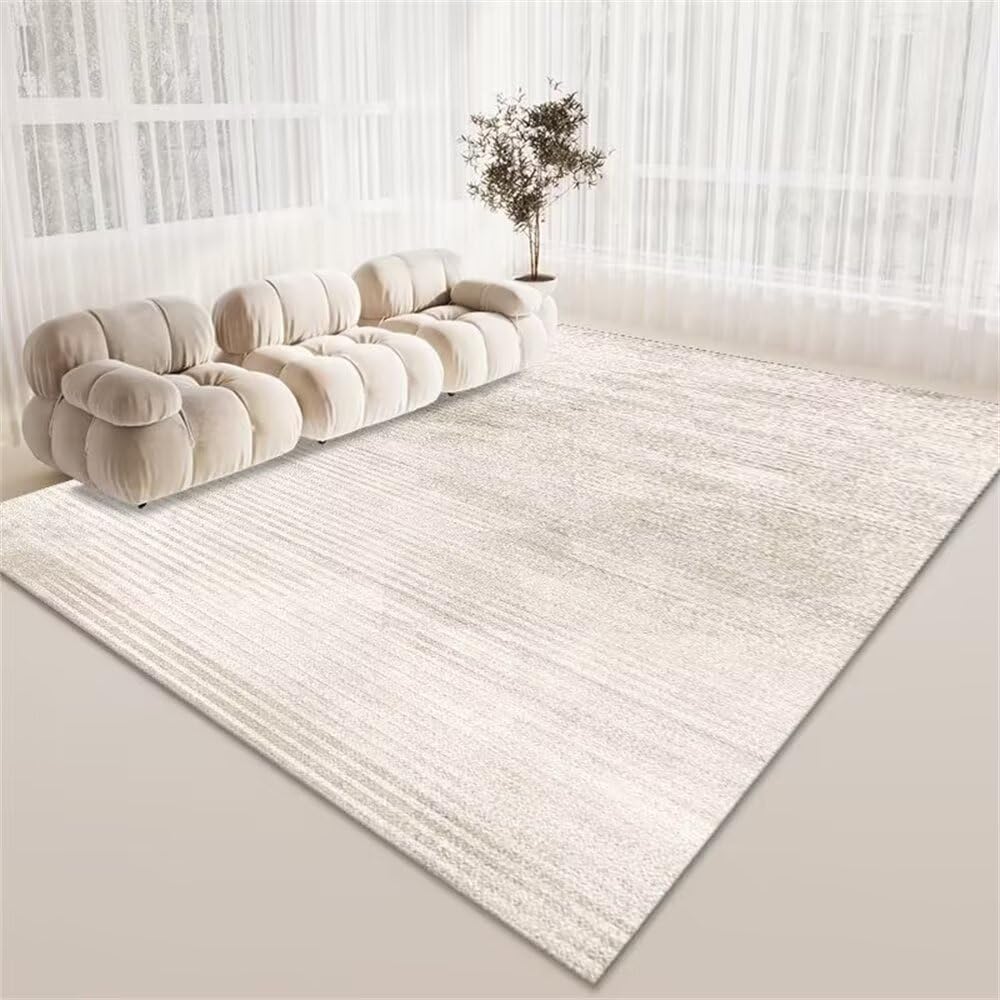 Tapis de salon gris confortable grand format 120x180cm haute qualité