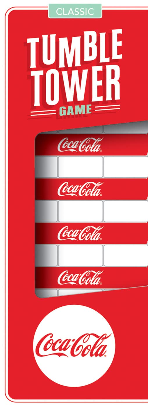 MasterPieces Coca-Cola Wood Block Tumbling Tower Family Game Officially Licensed-image-49