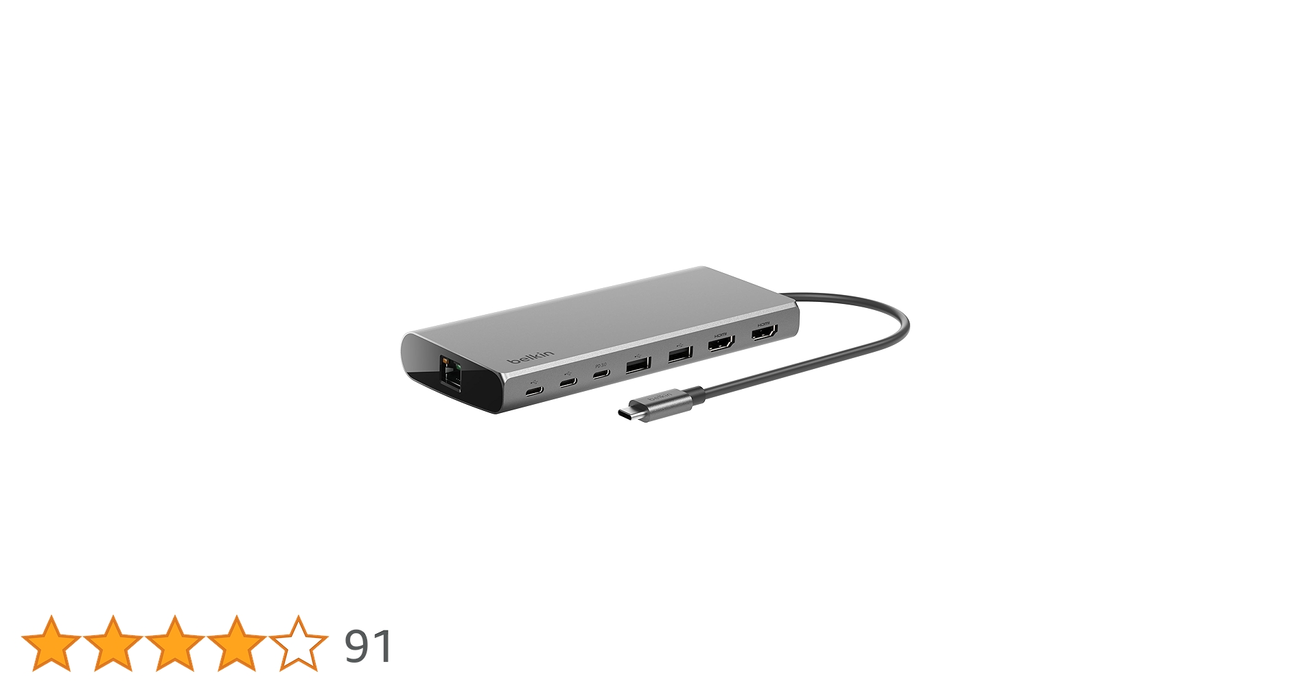 Belkin Connect Universal USB-C 8-in-1 Dual Display Core Hub