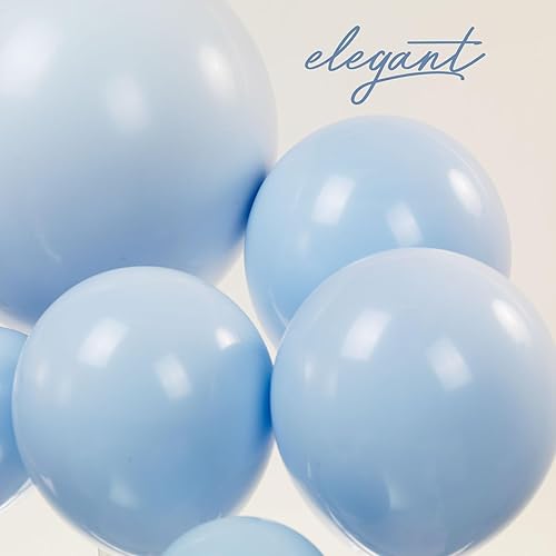 Miniatura 3 de Globos azul polvoriento, globo azul claro de doble relleno, diferentes tamaños, paquete de 63 globos de 18 + 10 + 5 pulgadas, 2 capas para
