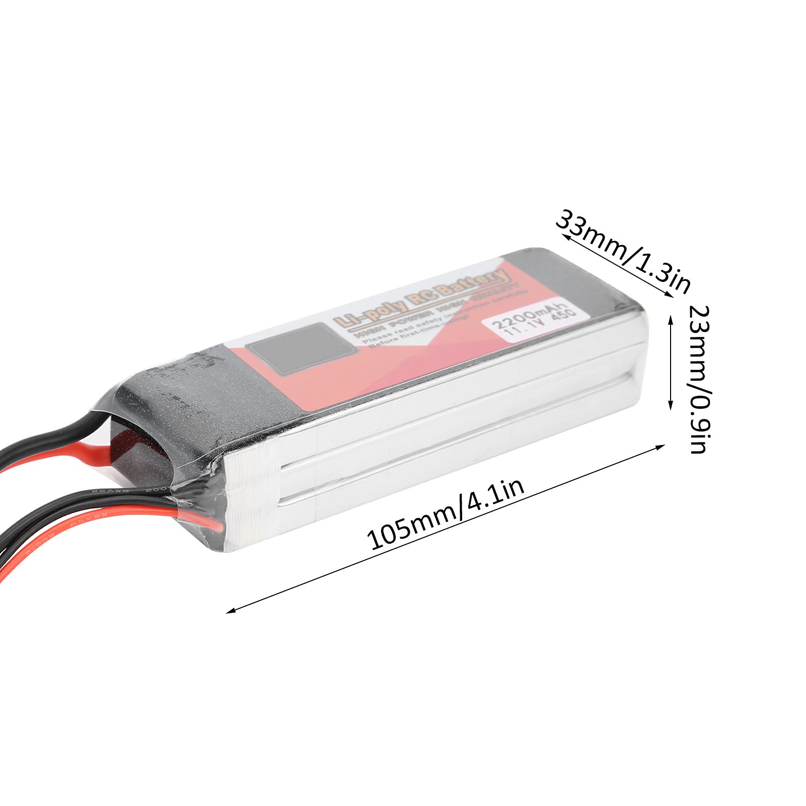 Drfeify Batteria LiPo RC, Alta capacità 2200 mAh, 3S 11,1V, Elevata velocità di Discharge 45C, Spina XT60, Usabile per Quadricotteri, Modelli RC, Elettronica da Hobby