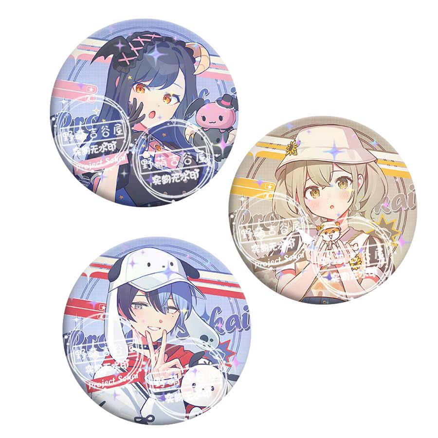 Amazon.co.jp: 缶バッジ プロジェクトセカイ バッジセット 朝比奈ま 