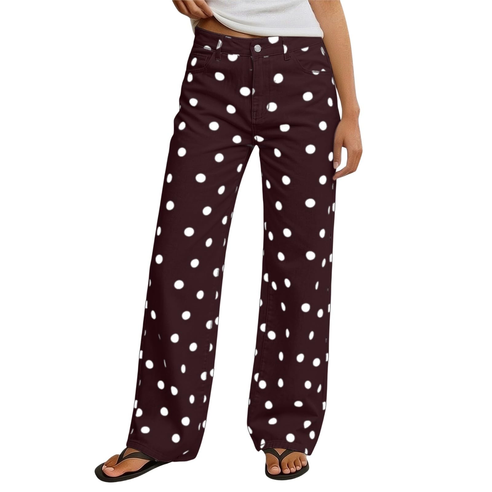 Pantalones vaqueros de lunares cómodos para tus paseos diarios 7