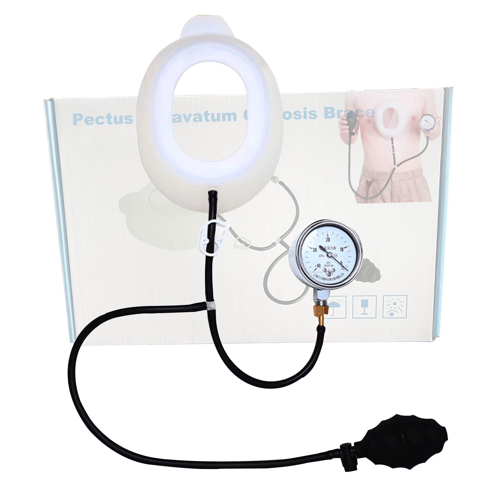 NICHOY Pectus Excavatum Funnel Chest Brace,Thoracic Depression Brace,Correction Principle of Pectus Excavatum,Selected and Reliable Materials(L-L)