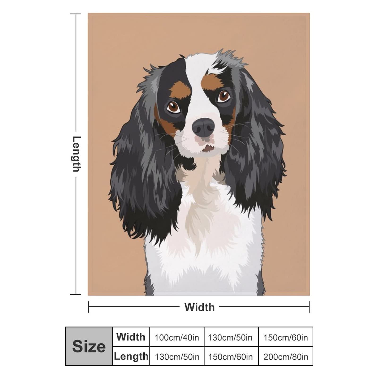 Couverture Polaire Chien Couverture Décorative Flanelle pour Lit Canapé 150×200cm