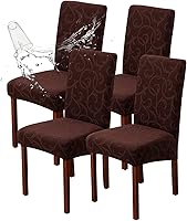 Vista 25 de Genina Fundas impermeables para sillas Parsons de comedor, fundas elásticas para sillas Parsons para comedor, cocina, funda protectora para silla