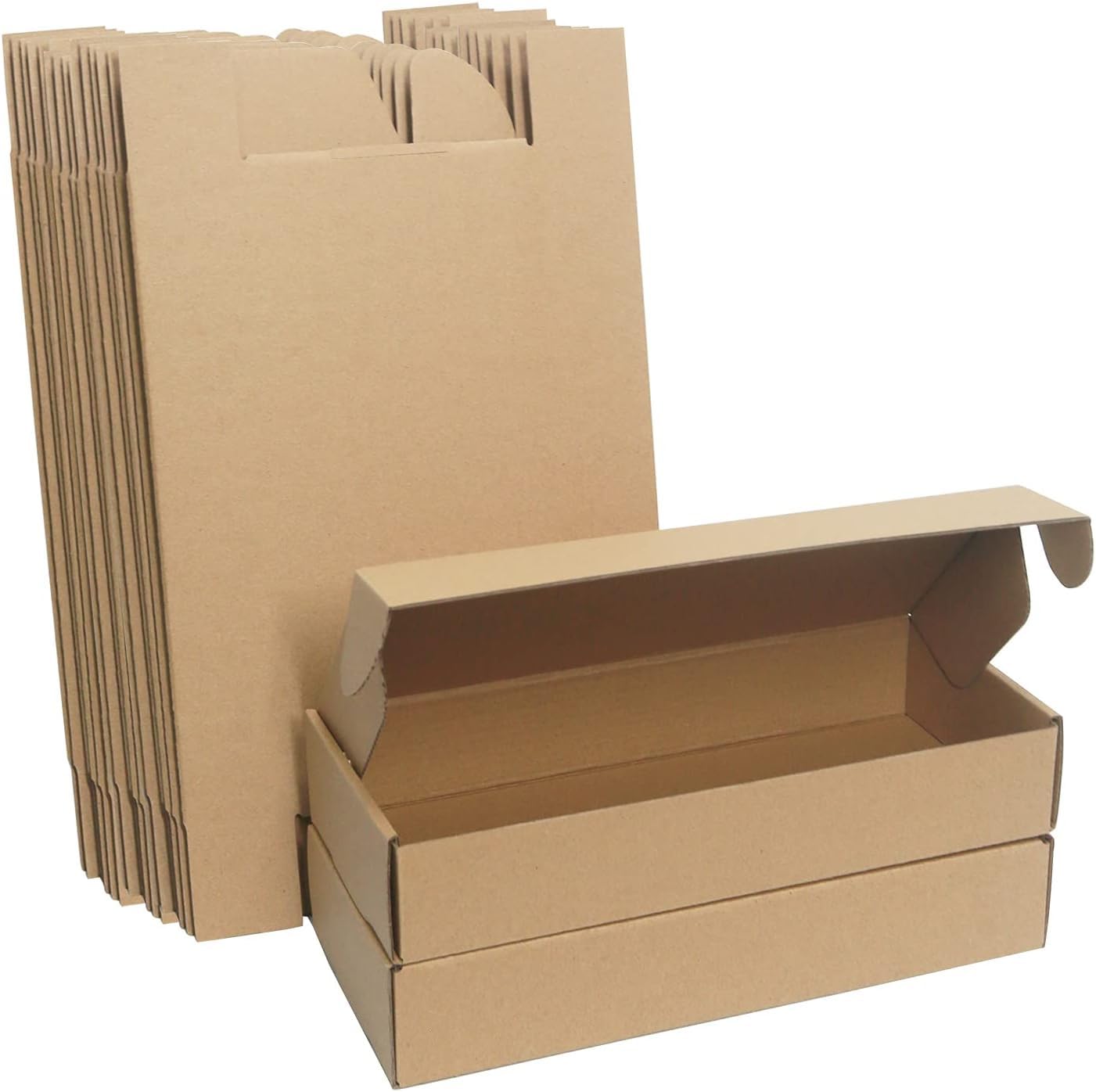 JIA INDUSTRIES Premium Eco-friendly 7x2X1.5 inch auto lock flat corrugated brown boxes - 3 ply Pack of -25-image-45