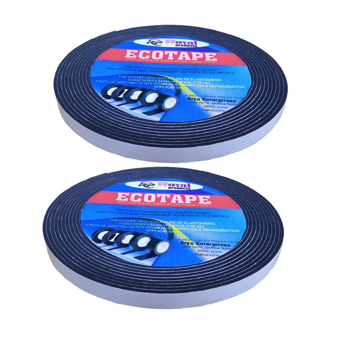 See full amazon price history chart for Royal products single side high density adhesive foam tape, weather stripling doors and window insulation Soundproofing Black colour (20 meter * 15 mm * 3mm thickness) (Pack of 2) Royal products single side high density adhesive foam tape, weather stripling doors and window insulation Soundproofing Black colour (20 meter * 15 mm * 3mm thickness) (Pack of 2) (B09LSBWZ4N) Amazon Price History, Amazon Price Tracker