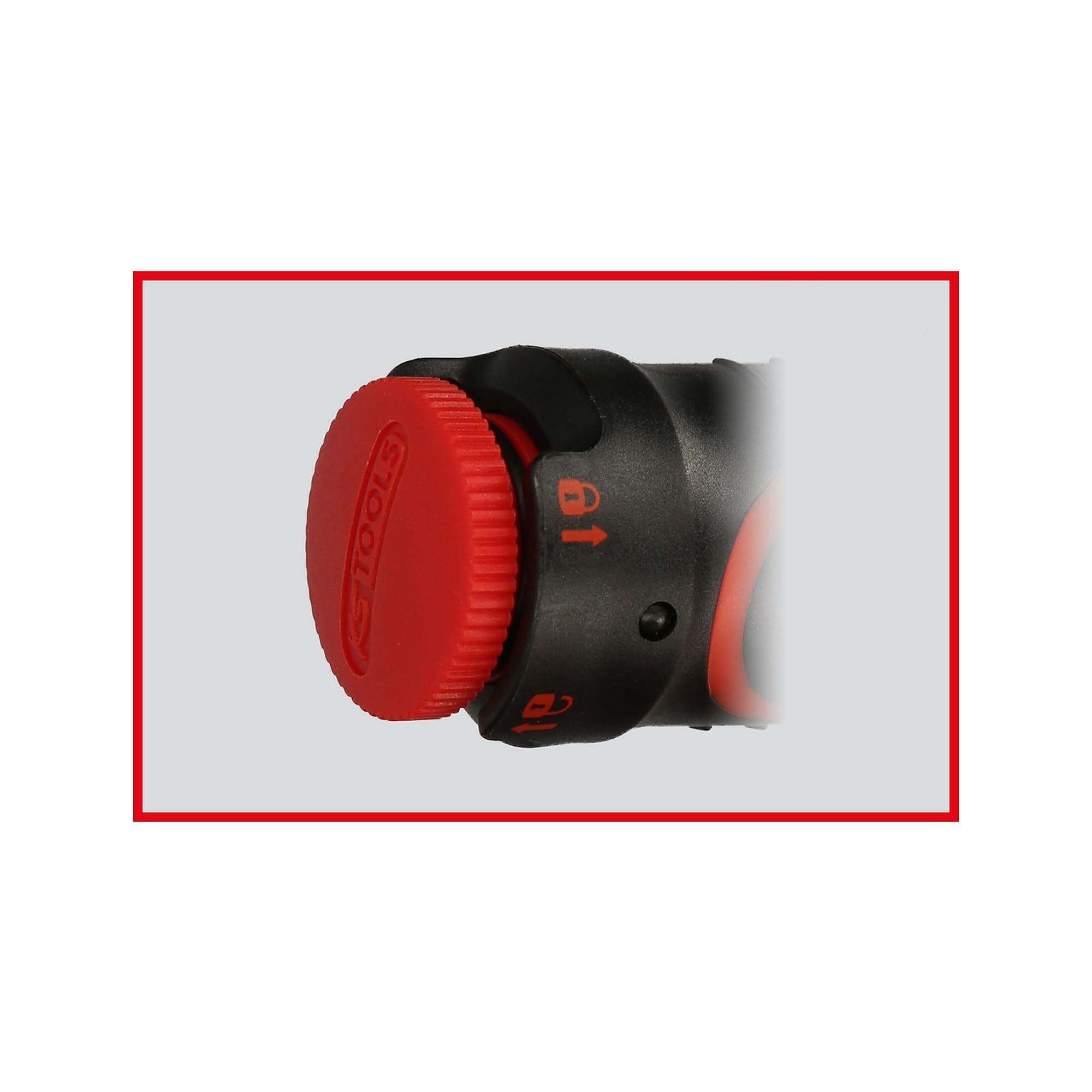 KS Tools 516.1442 1/2" Llave dinamométrica ERGOTORQUE®precision con cabezal de carraca de cambio de posición por mando giratorio 40-200Nm
