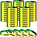 Leitee Jamaican Silicone Bracelet Bulk Black Yellow Green Rubber Wristband for Men Women Jamaican Birthday Party (50 Pcs)