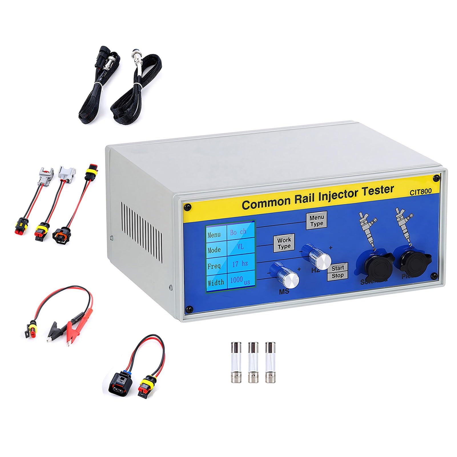 Tester Common Rail para Todos Los Sistemas Diesel,Herramienta de Calibración de Inyectores para Calibración,Probador de Inyectores Diesel para Simulación PWM(CIT800)